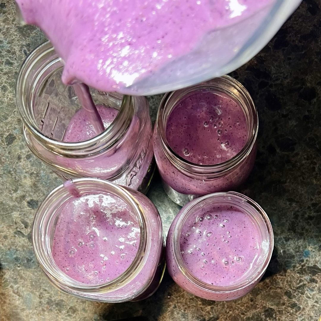 porridge, in a smoothie.